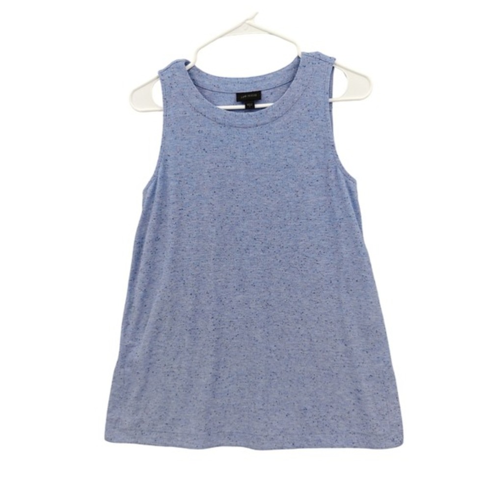 J. Jill Wearever Womens Coastal Minimalist Tank Top Small Blue Speckled Ribbed
